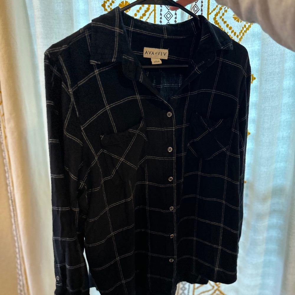 Black long sleeve button up